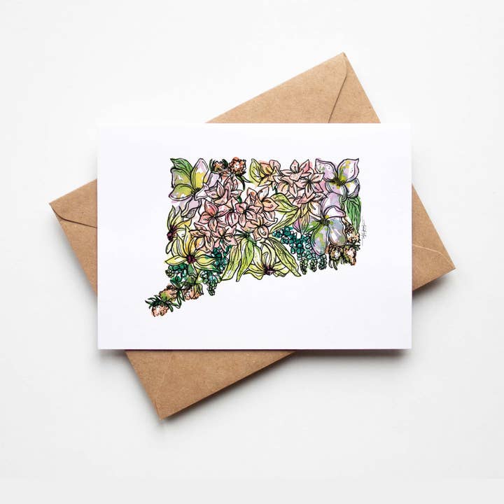 Connecticut Single Notecard for wholesale by Amanda Klein Co.