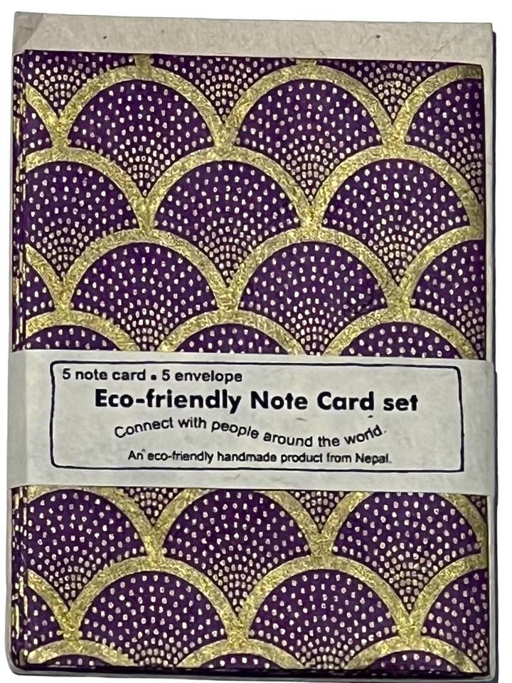 Stat A2 Scallop w dot, gold/violet for wholesale by Giftsland