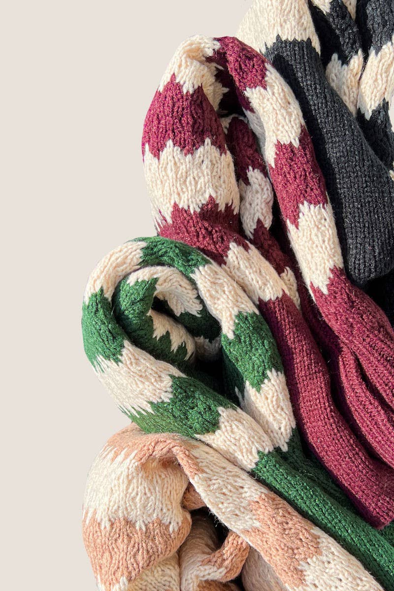 Vine & Love - Wholesale Knit Sweater - Women's - Ribbed Mock Neck Textured Striped Knitted Sweater VT7033225