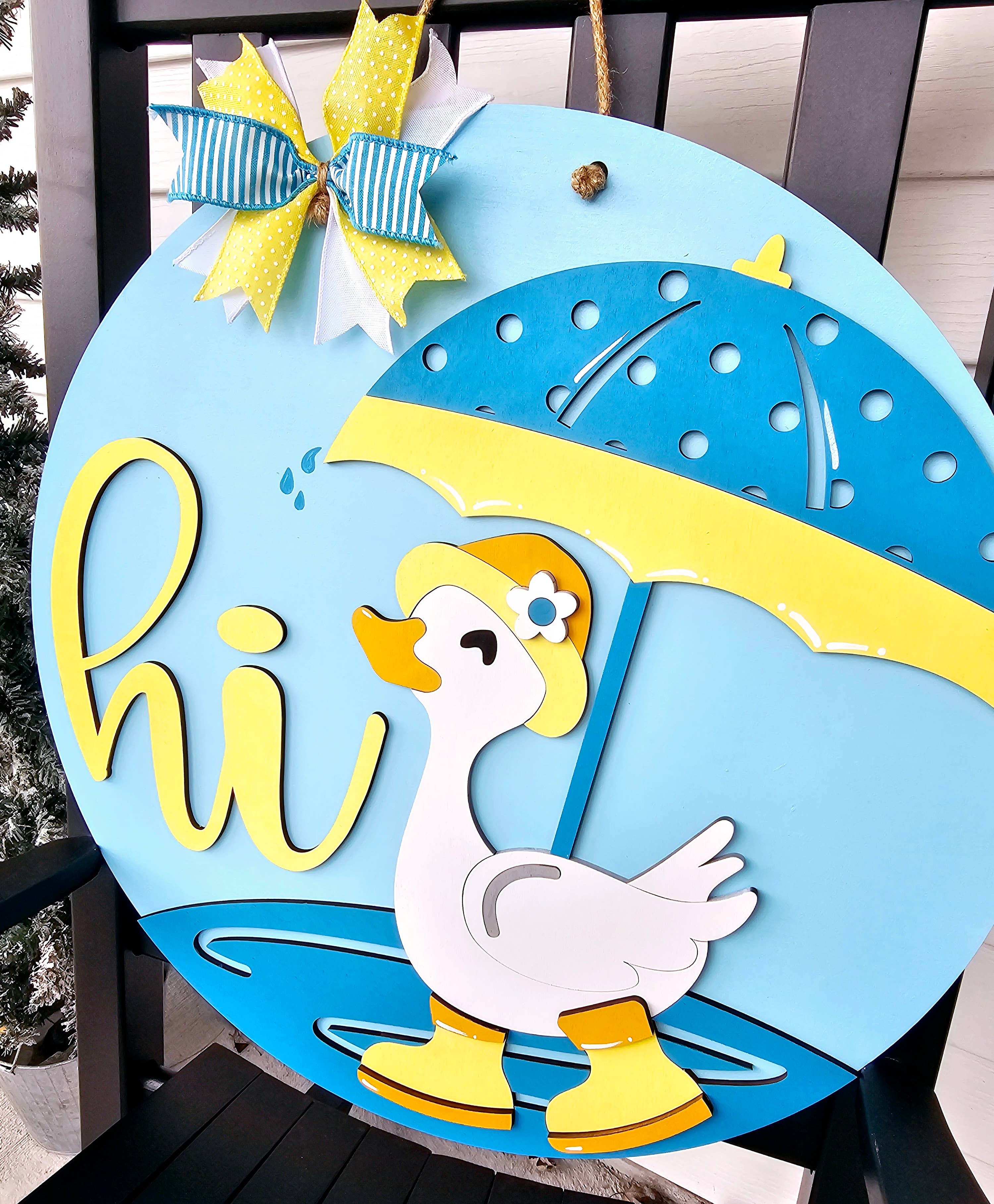 Teal Moon Creations – wholesale DIY craft kit – DIY Hi Umbrella Duck Door Hanger1