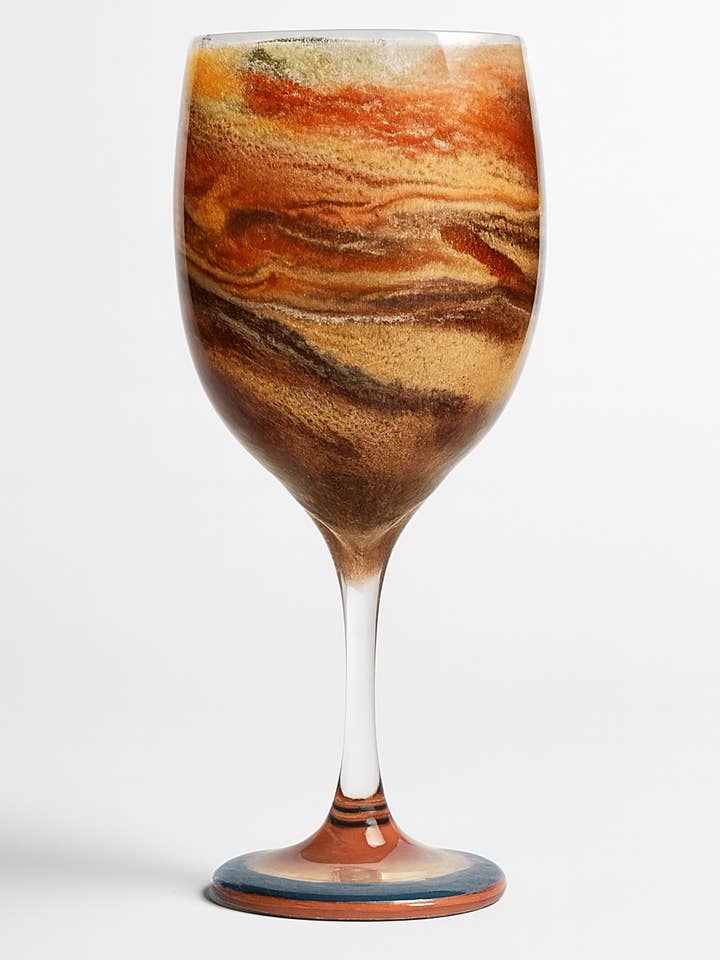 Artisan Desert Marble Wine Glasses & Drinkware for wholesale by Joie De Vino Glassware