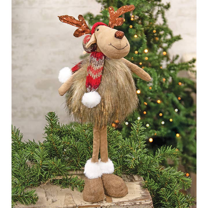 Bright Ideas - Wholesale Christmas decoration - Brown Sparkle Standing Reindeer1