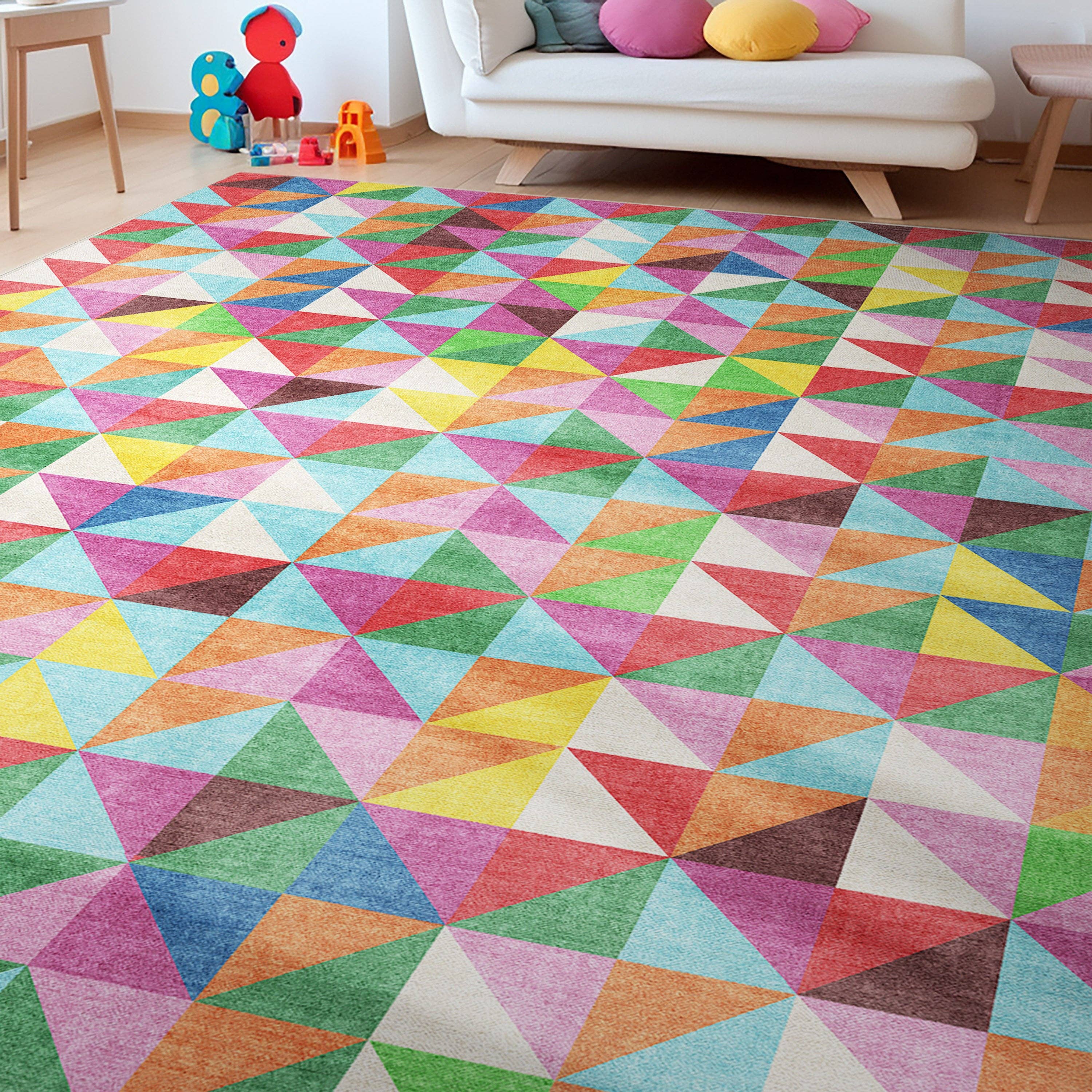 Well Woven - Wholesale Area Rug - Crayola Modern Tile Geometric Bright Multi Color Area Rug By Well Woven5