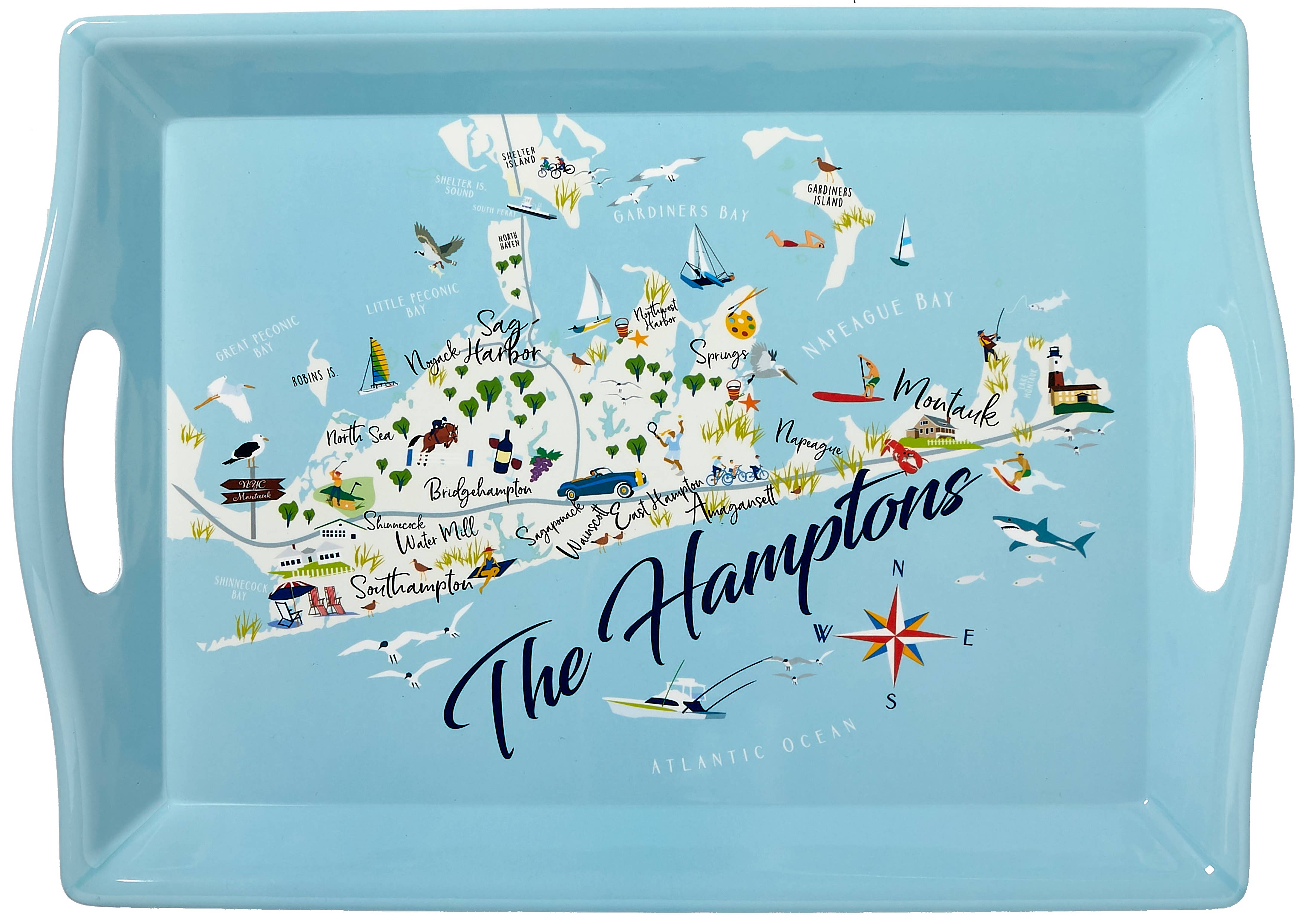 The Hamptons 2-Handle Tray for wholesale by Galleyware