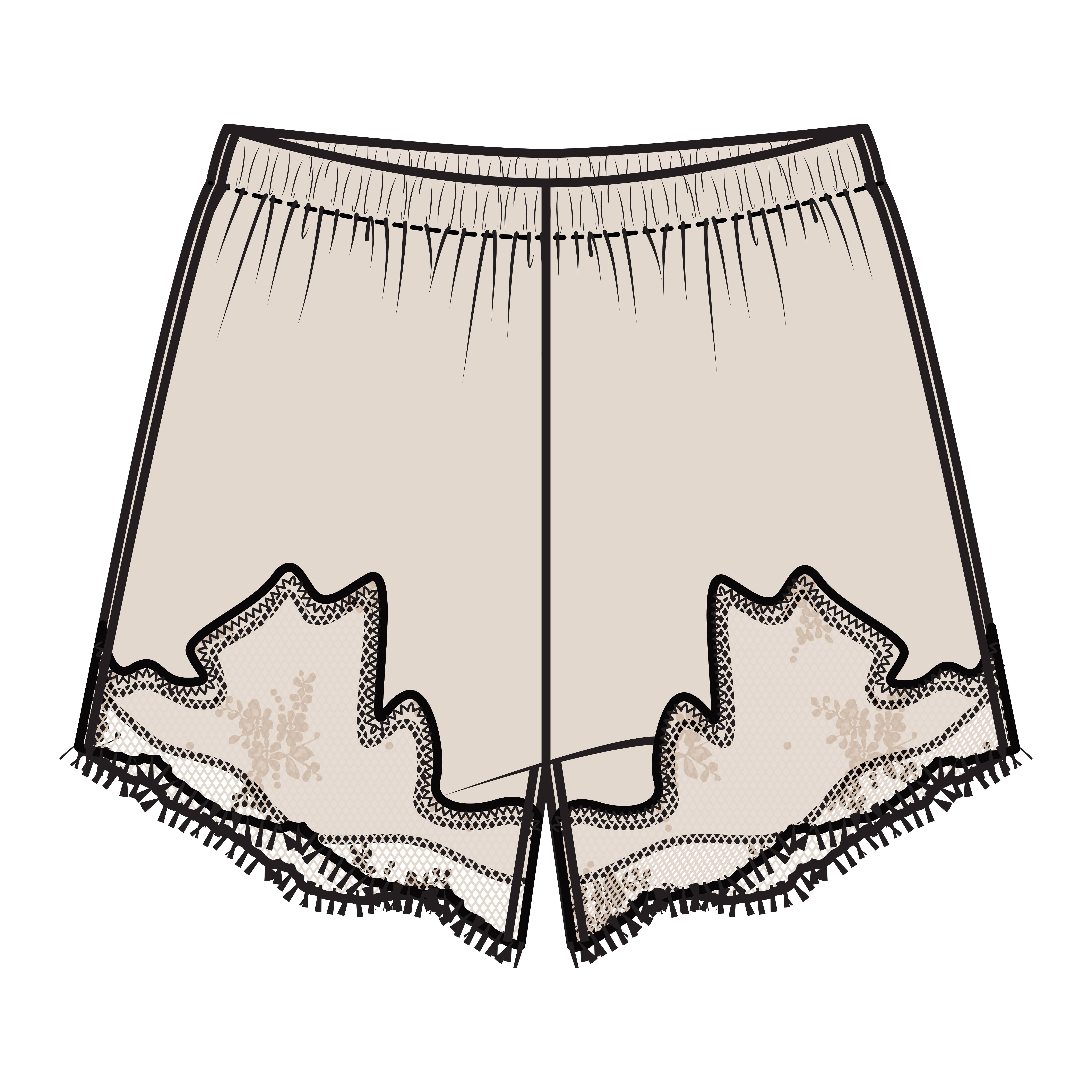 RD Style - Wholesale Shorts - Women's - SADIE SHORT W/ LACE TRIM- 43W194S10