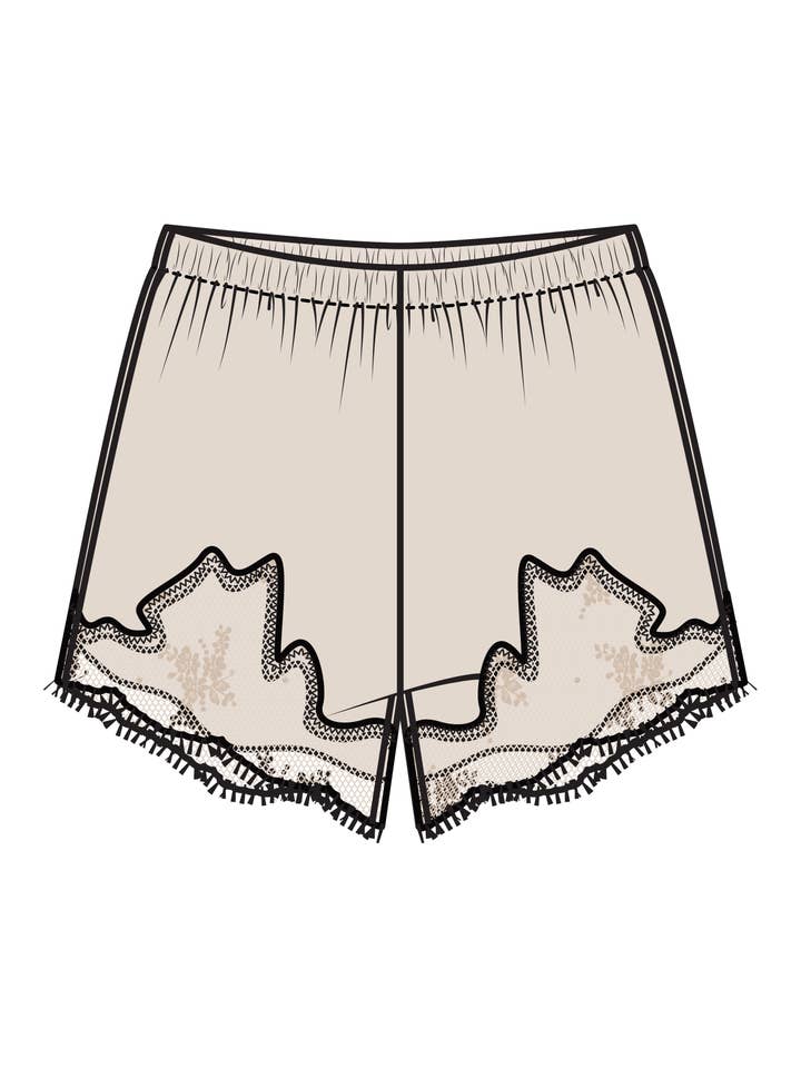 RD Style - Wholesale Shorts - Women's - SADIE SHORT W/ LACE TRIM- 43W194S10