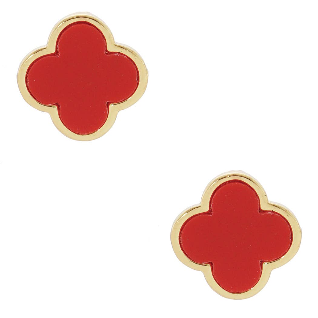 Fashion City – Engroshandel Ørestikkere – Guld-dyppet kløver post ørering6