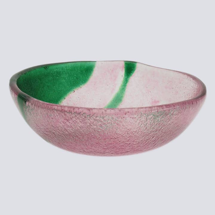 Vassoio Artisano Bowl 12x5 Verde e Magenta per la vendita all'ingrosso da parte di Cavari Atelier