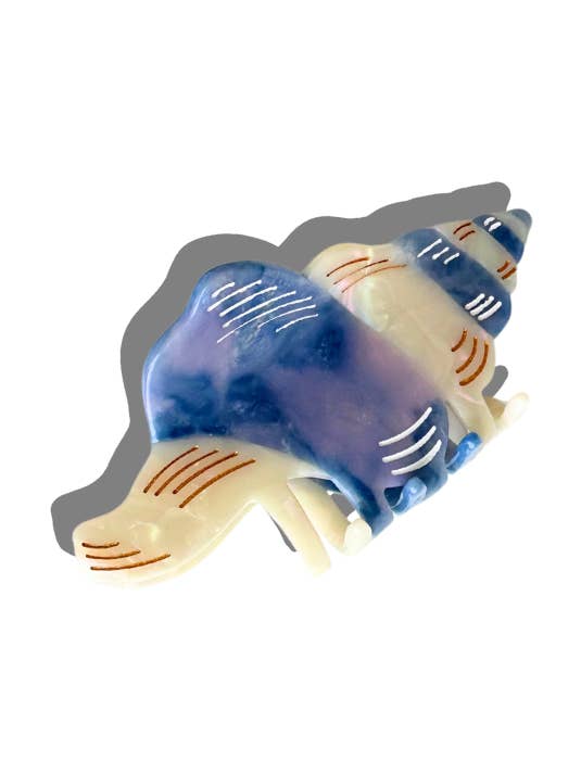 Hand-painted Conch Shell Claw Hair Clip for wholesale by Solar Eclipse