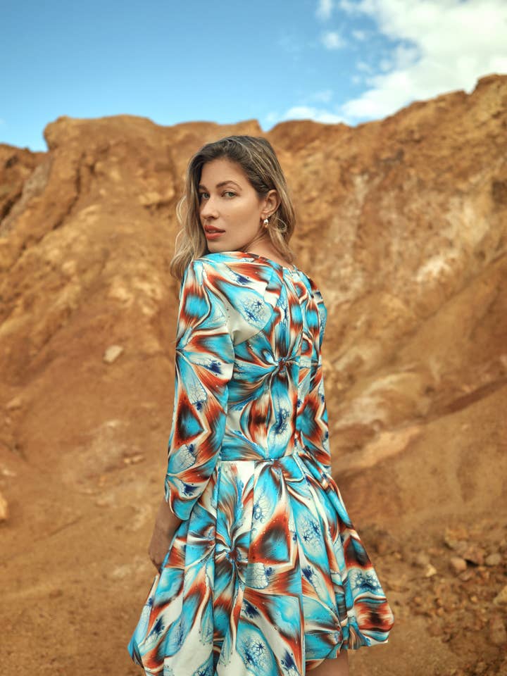 FUGA - Venta al por mayor Vestido - Mujer - Vestido Mini Falda Globo Inspiración