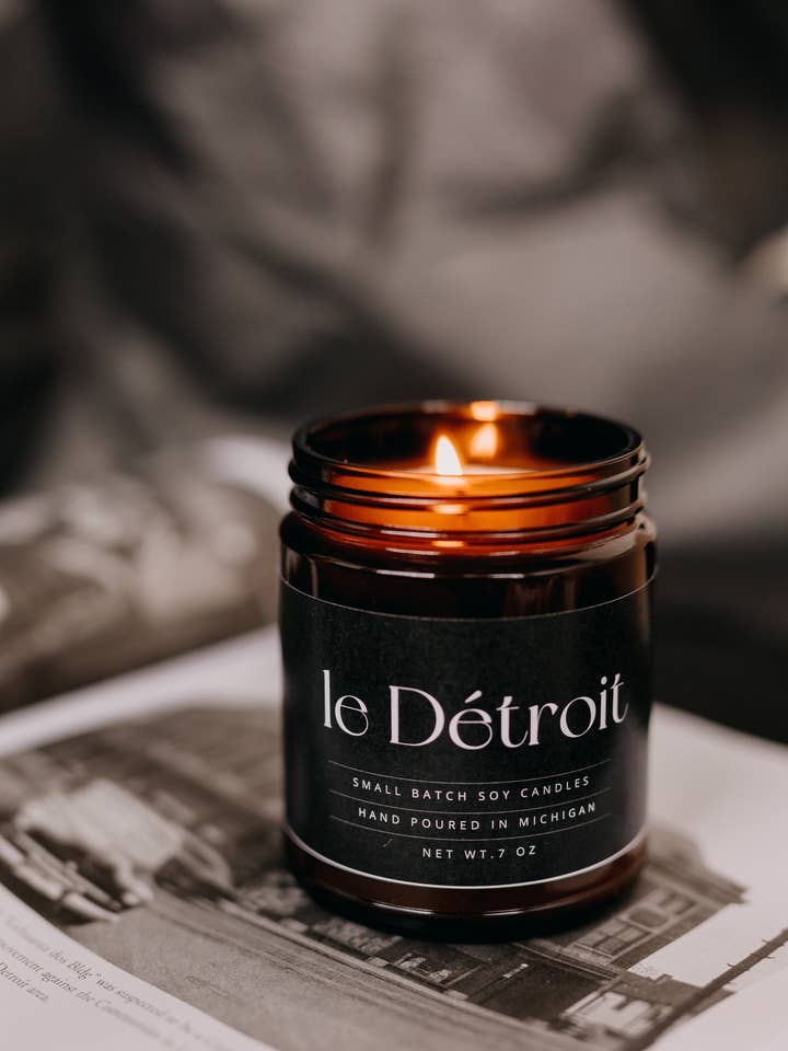 Le Détroit soy candle for wholesale by Soul Roots Wax Co.