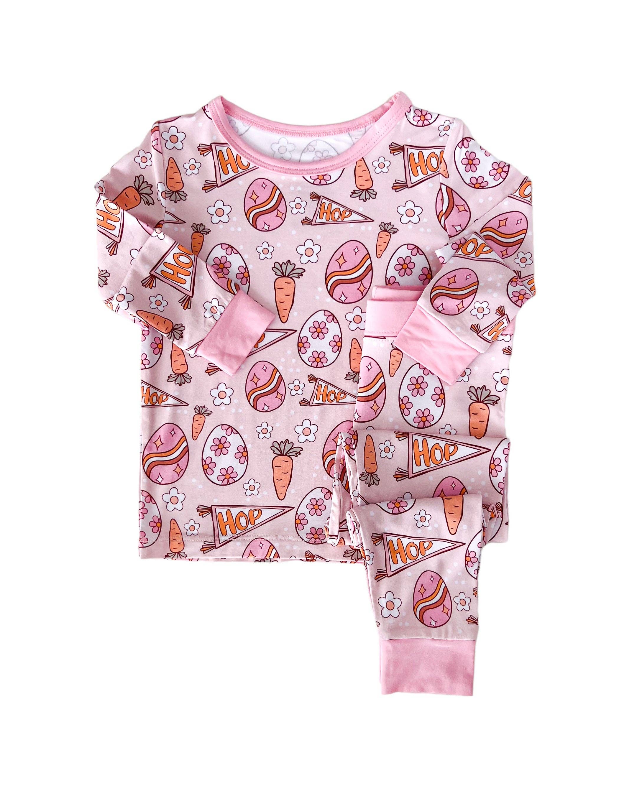 Lucky Panda Kids - Wholesale Top & Pant Set - Kids - Bamboo Two Piece Set | Easter Hop12