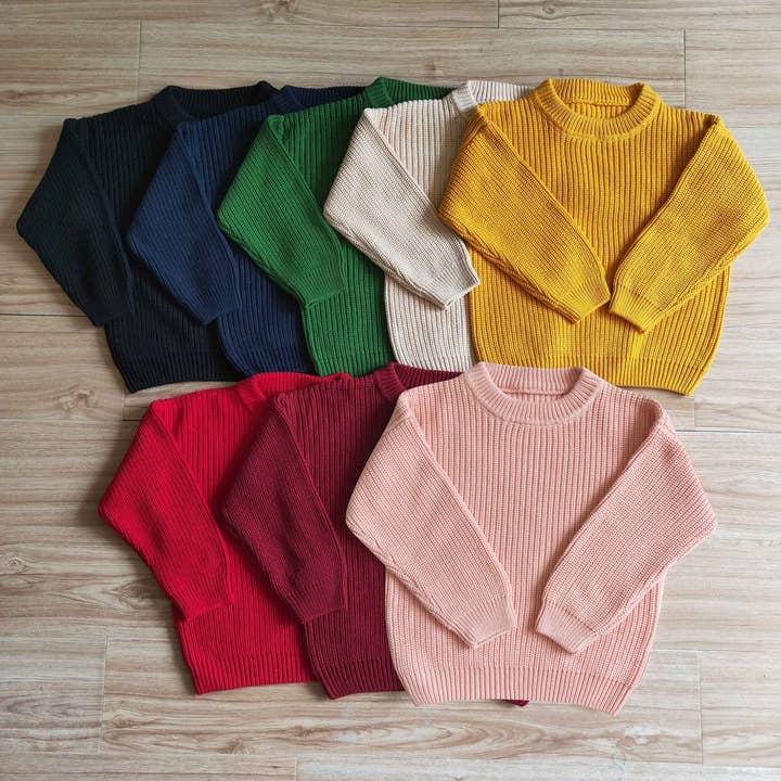 Aier Wholesale - Wholesale Knit Sweater - Kids - Baby Kids Girls Spring Fall Woolen pullover Sweaters