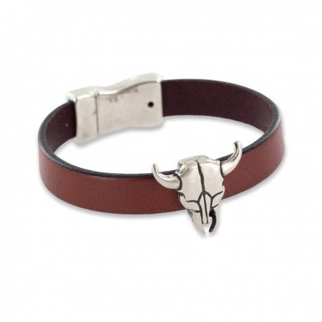 Pulseira masculina de couro por atacado de Philae Paris