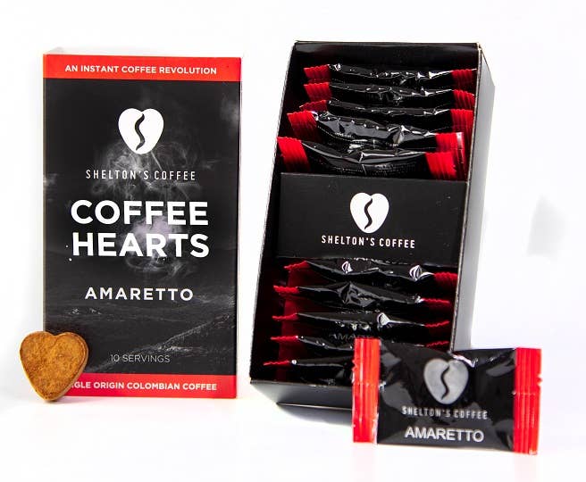 Shelton's Coffee – wholesale Instant coffee/espresso – Shelton's Instant Coffee Hearts Amaretto Flavour1