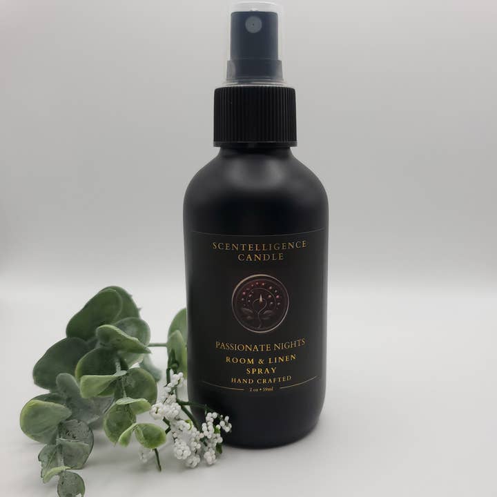 Passionate Nights Room Spray – Red Currant, Black Pepper & Patchouli | 4oz Fine Mist for wholesale by Scentelligence Candle