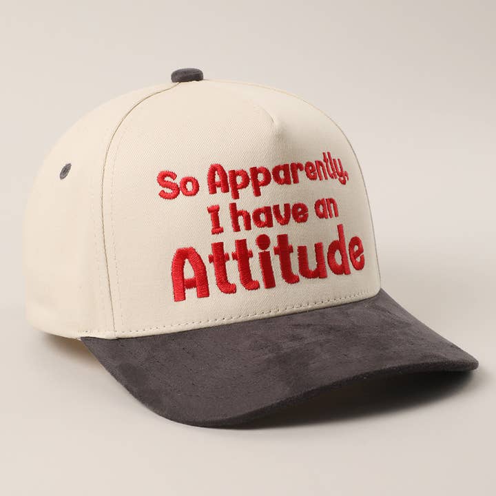 Fashion City - Wholesale Trucker Hat - Women's - So Apparently I Have An Attitude Two-Tone Suede Trucker Hat7