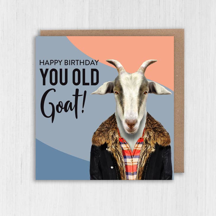 Wholesale Goat birthday card: You old goat (Animalyser) for your store -  Faire