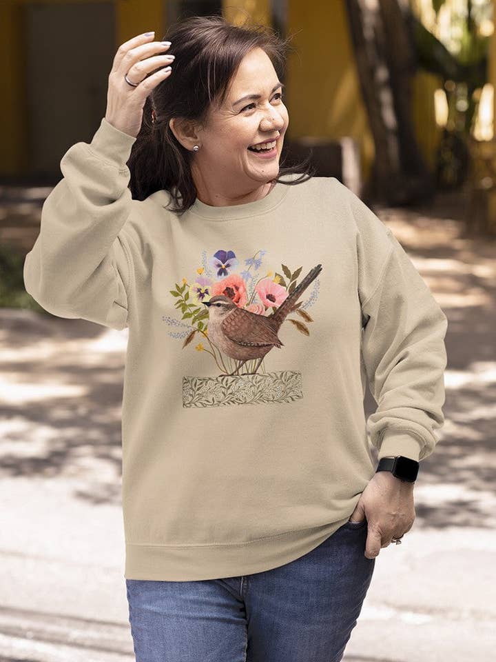 Avian Collage I Sweatshirt Victoria Borges Designs for wholesale by SmartPrintsInk
