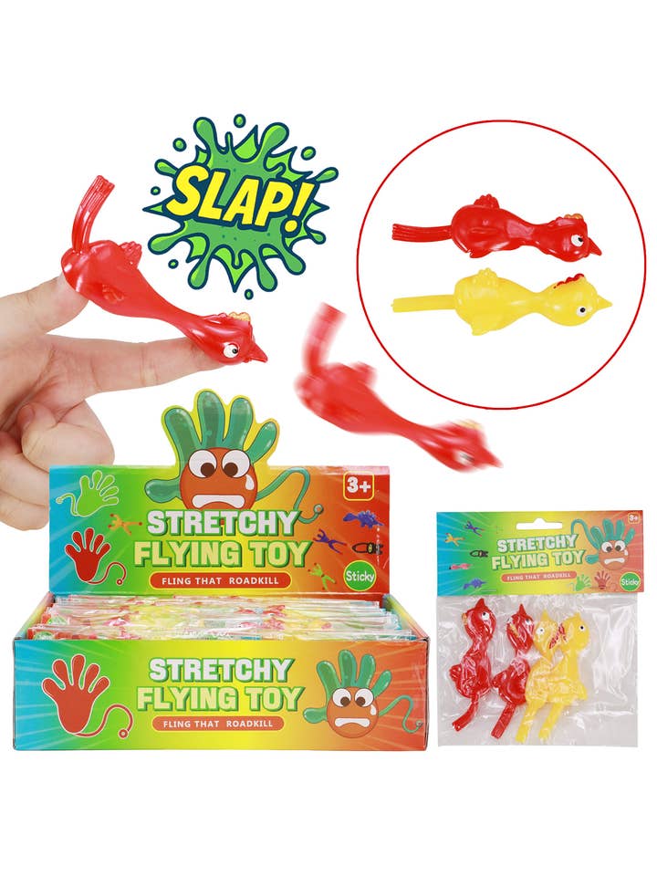 Viral Chicken Sticky Slap Slingshot - 24 Pcs for wholesale by Cap Zone