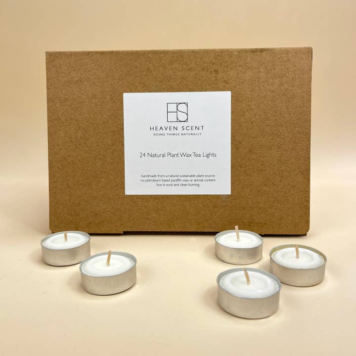 4-Hour Unscented Tea Lights - box of 24 for wholesale by Heaven Scent Incense Ltd