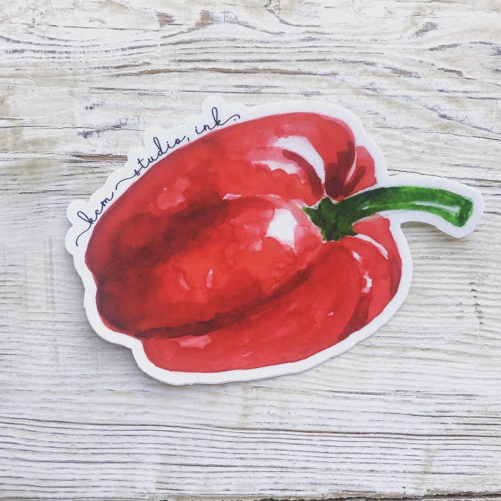 Sticker Poivron rouge pour la vente par kcm studio, ink.