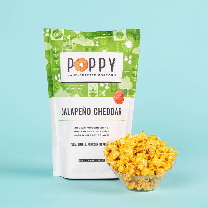 Poppy Hand-Crafted Popcorn - Wholesale Popcorn - Jalapeño Cheddar Popcorn