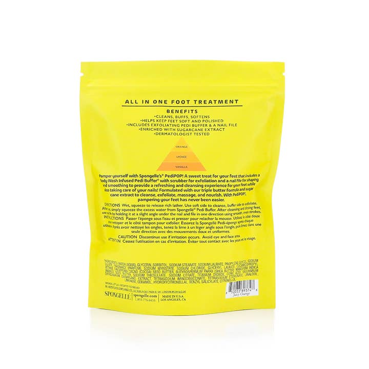 Spongellé | Christmas 2025 | Stocking Stuffers | Gifts - Wholesale Nail file - Juicy Orange PediPOP Pedi Buffer & Nail File4