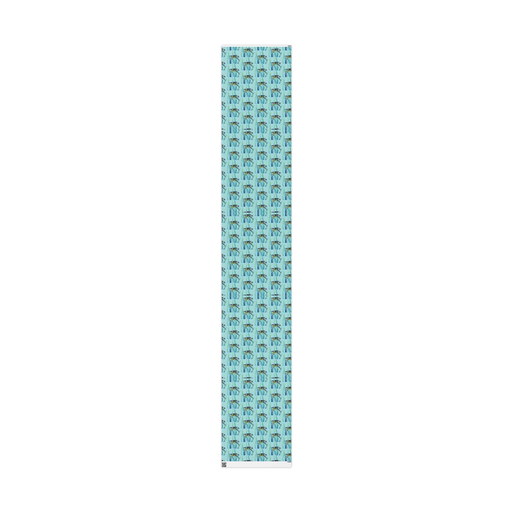 Blue Cava - Wholesale Flat Wrap - Swimming Sea Turtle Wrapping Paper8