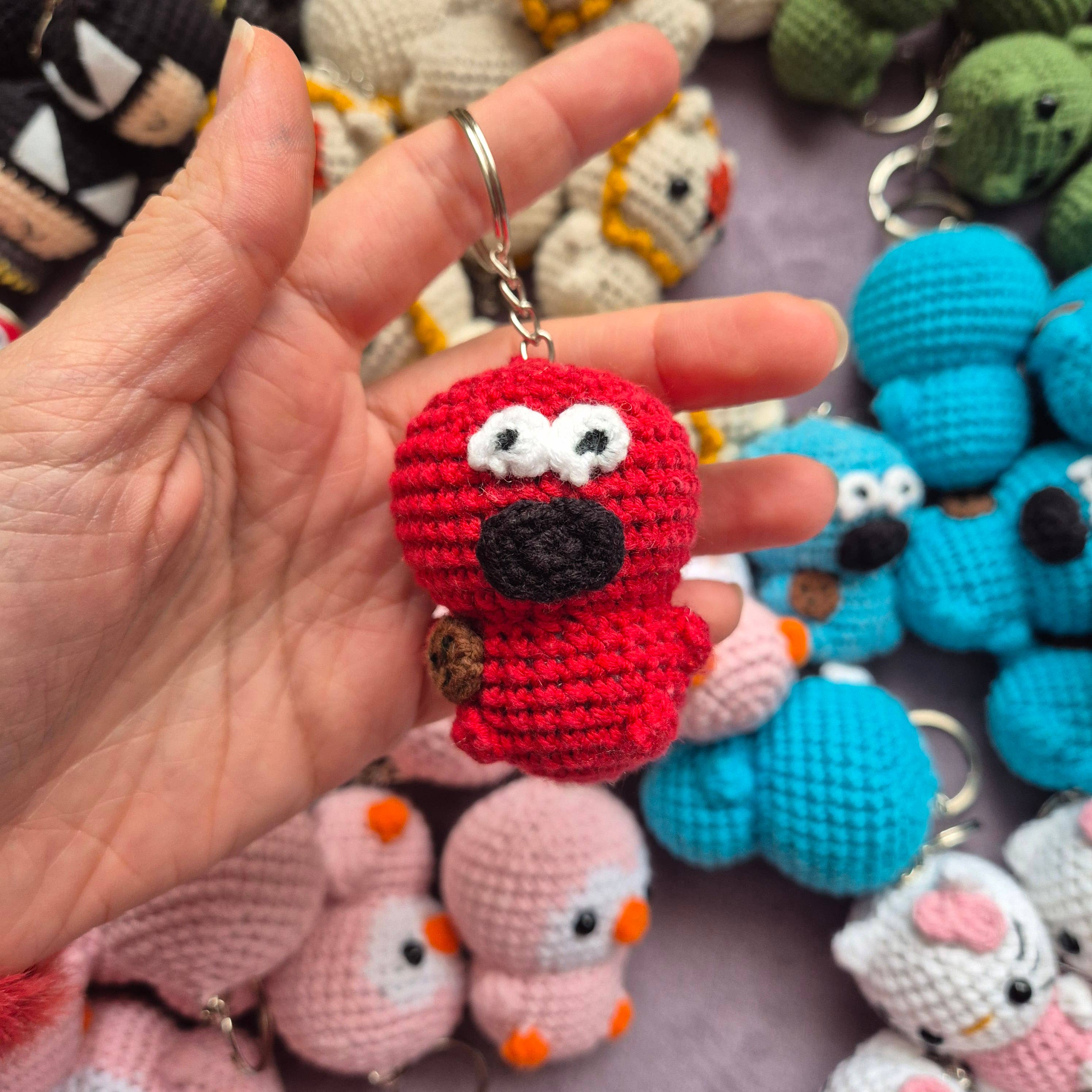 despinacrafting – Porta-chaves - Unissexo por atacado – Chaveiro Amigurumi de Crochê em tamanho de dedo, Brinquedo de Pelúcia10