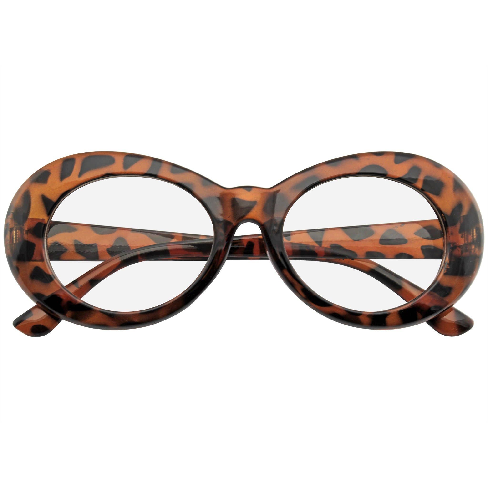 Emblem Eyewear - Vendita all'ingrosso Occhiali da vista - Unisex - Retro Flat Round anni '90 Fashion Clout Occhiali ovali Trasparente8