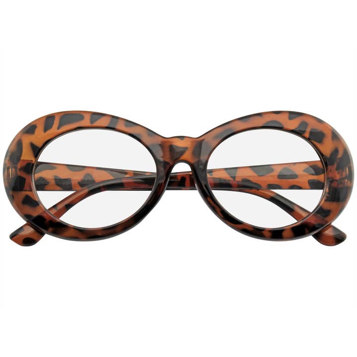 Emblem Eyewear - Vendita all'ingrosso Occhiali da vista - Unisex - Retro Flat Round anni '90 Fashion Clout Occhiali ovali Trasparente8