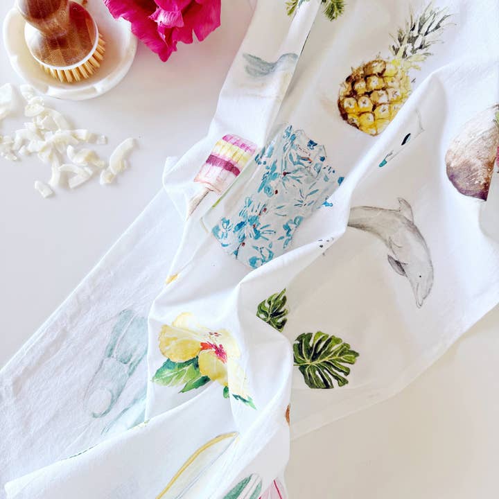 emily lex studio - Wholesale Tea Towel - tropical tea towel1
