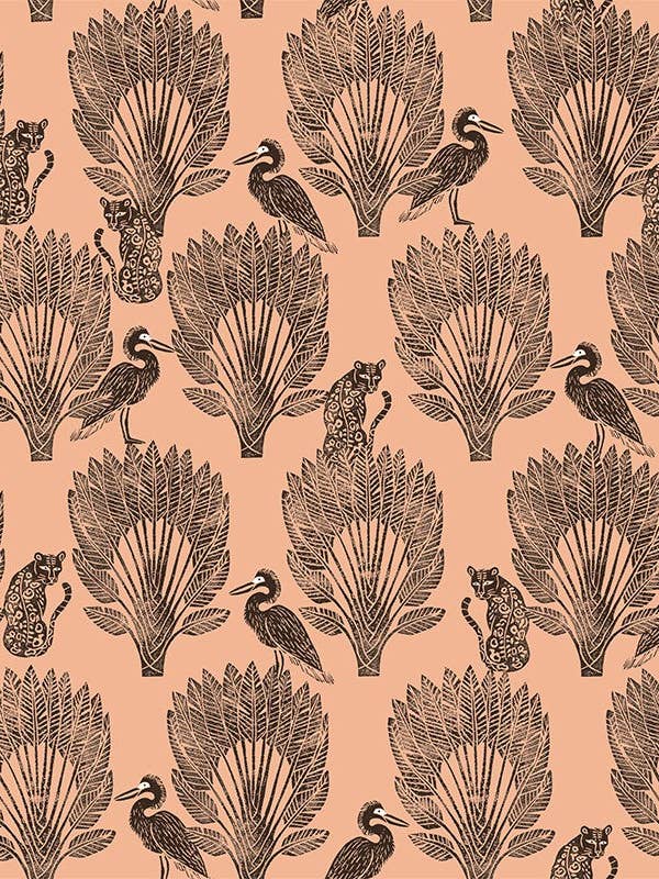 Tapete PALM Farbe Aube für den Großhandel von Léopoldine Chateau