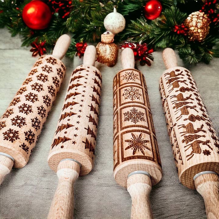 Gia Roma - Wholesale Kitchen Tool/Gadget - Wood Rolling Pins for Cookies & Baking Gift, Holiday Kitchen