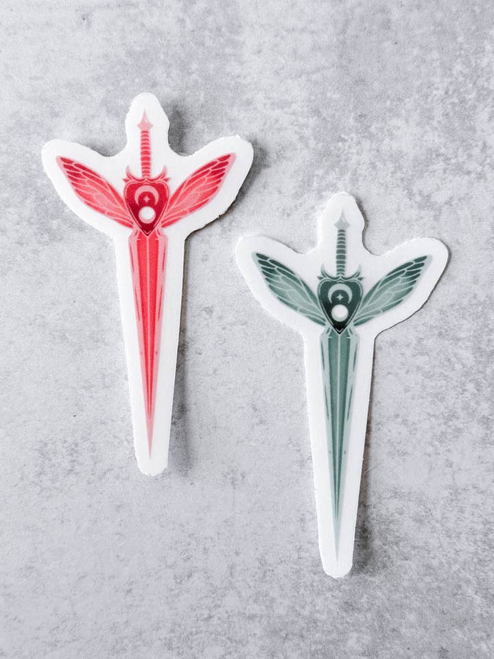 Fairy Dagger Clear Sticker for wholesale by Wolf & Wren Co.