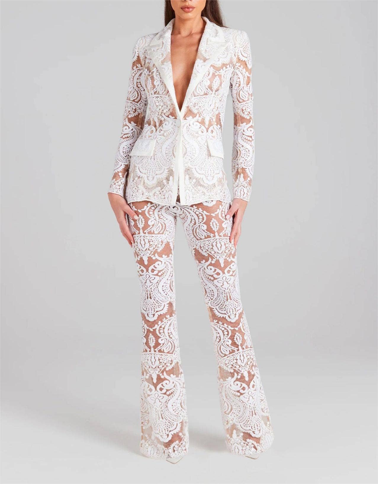 Productseeker – Engroshandel Habitter – til kvinder – SET050 Glam Sequin Lace Suit: Forretning møder stil21