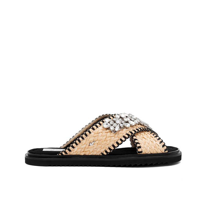 PLATTE SANDALEN FRIDA CRYSTAL SHINE voor wholesale door FRIENDLY FIRE