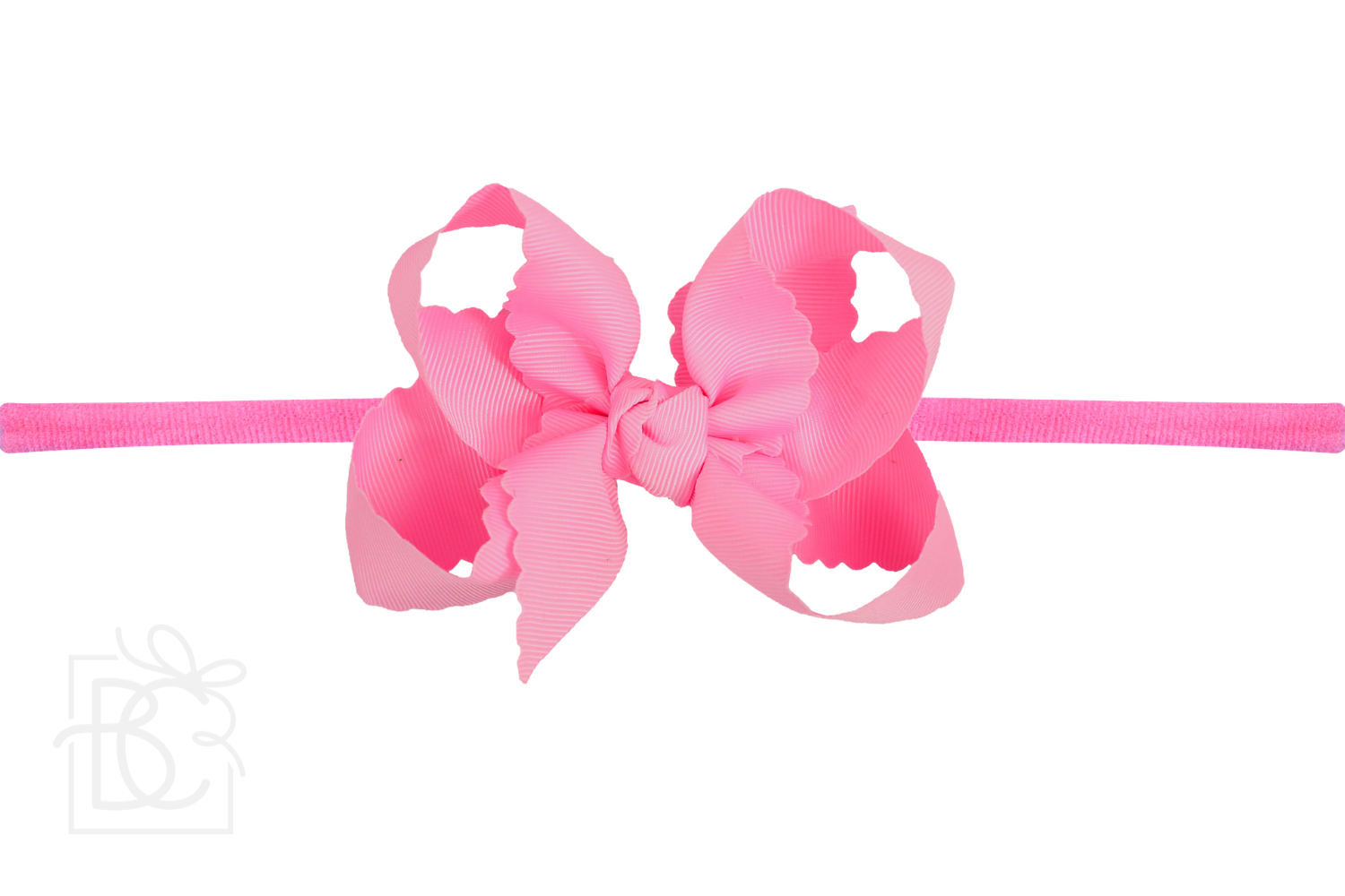 Beyond Creations, LLC - Venta al por mayor Cinta para el pelo - Niños - DIADEMA TIPO PANTIMEDIAS DE NAILON DE 1/4 PULGADAS CON LAZO EN EL BORDE FESTONEADO15