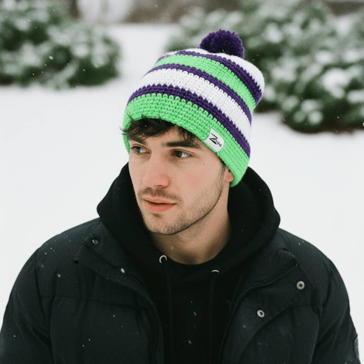 Falkland Fleece Lined Beanie Bobble Hat for wholesale by ZAINI Lifestyle Ltd