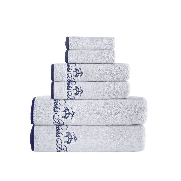 Brooks Brothers - Wholesale Towel Set - Brooks Brothers Contrast Frame 6 pcs Towel Set5