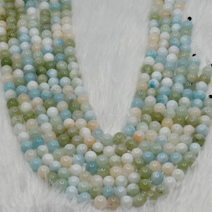 AK Healing Crystals - Wholesale Beads - Morganite Round Beads, Crystal Bead Jewelry 6mm,8mm1