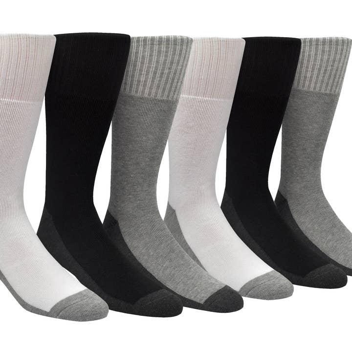 Sock House Co. Men's 6 Pair Pack Boot Socks for wholesale by Everything Legwear