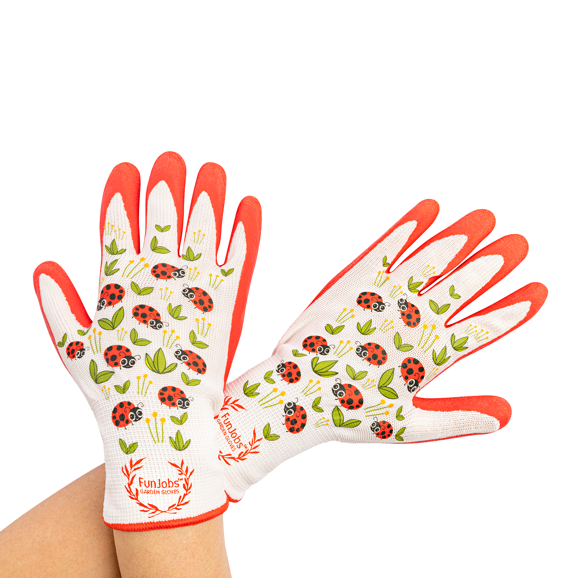 FunJobs Garden Gloves - Venta al por mayor Guantes de jardín - Guantes de jardín FunJobs con diseño de mariquitas14