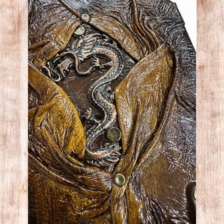 CRETE TRADING INC - Wholesale Journal/Diary - Handmade Leather Journal Belt Strap Dragon2