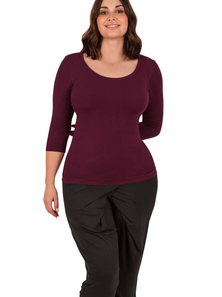 B Free AUSTRALIA - Wholesale T-Shirt - Women's - Bamboo 3/4 Sleeve Top9