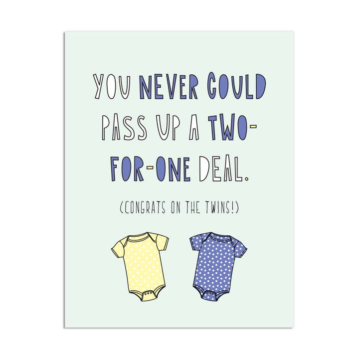 397 - Two-For-One Deal - A2 card for wholesale by Near Modern Disaster