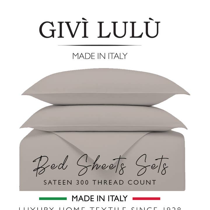 Solid 300 Thread Count - titanium - Duvet Cover Set for wholesale by Givì Lulù by Vittorio Ursini & Son