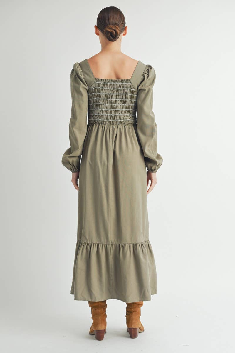 OLIVE Smocked Maxi Dress -1 for wholesale on Faire10