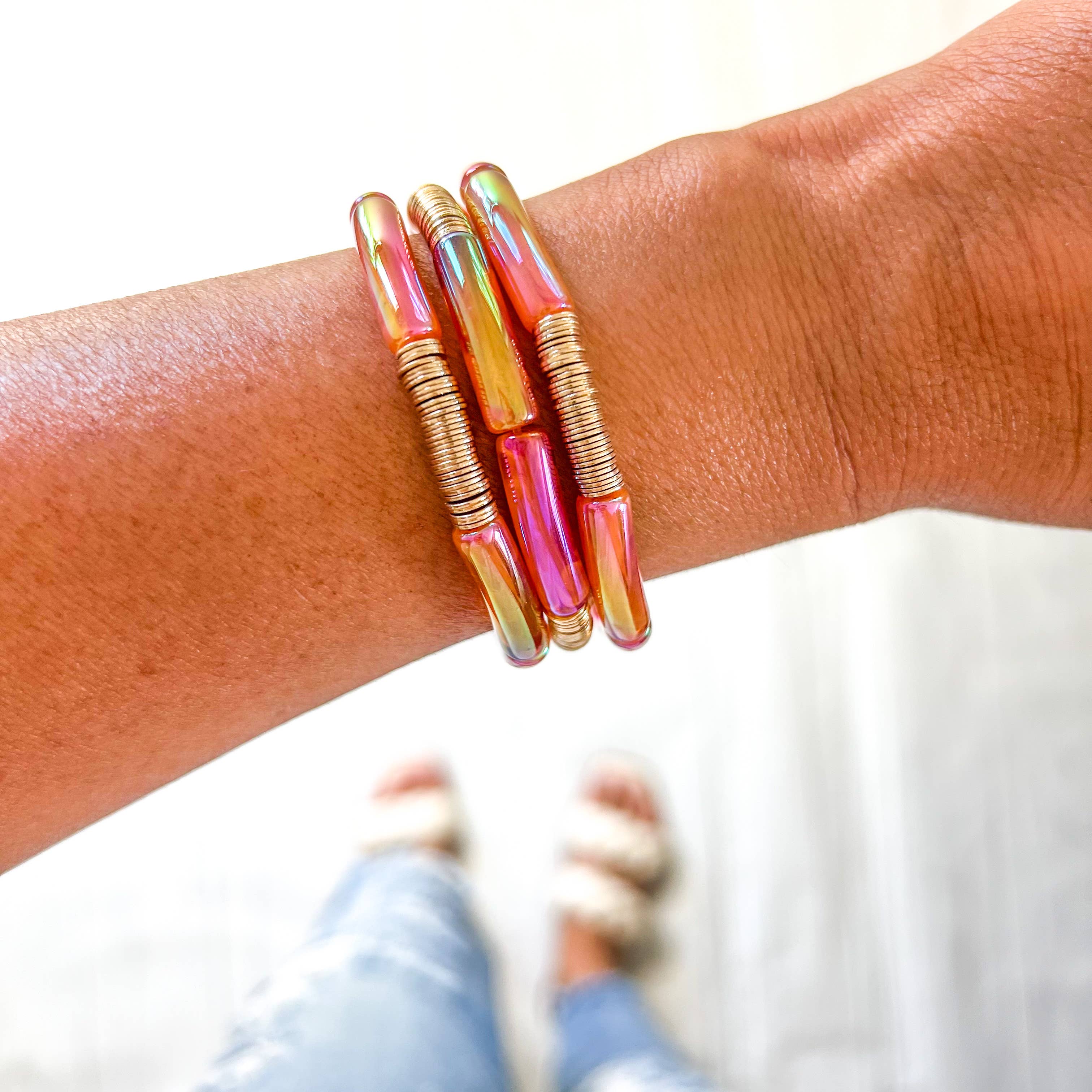 Savvy Bling - Wholesale Beaded Bracelet - Metallic Tube Bracelets73